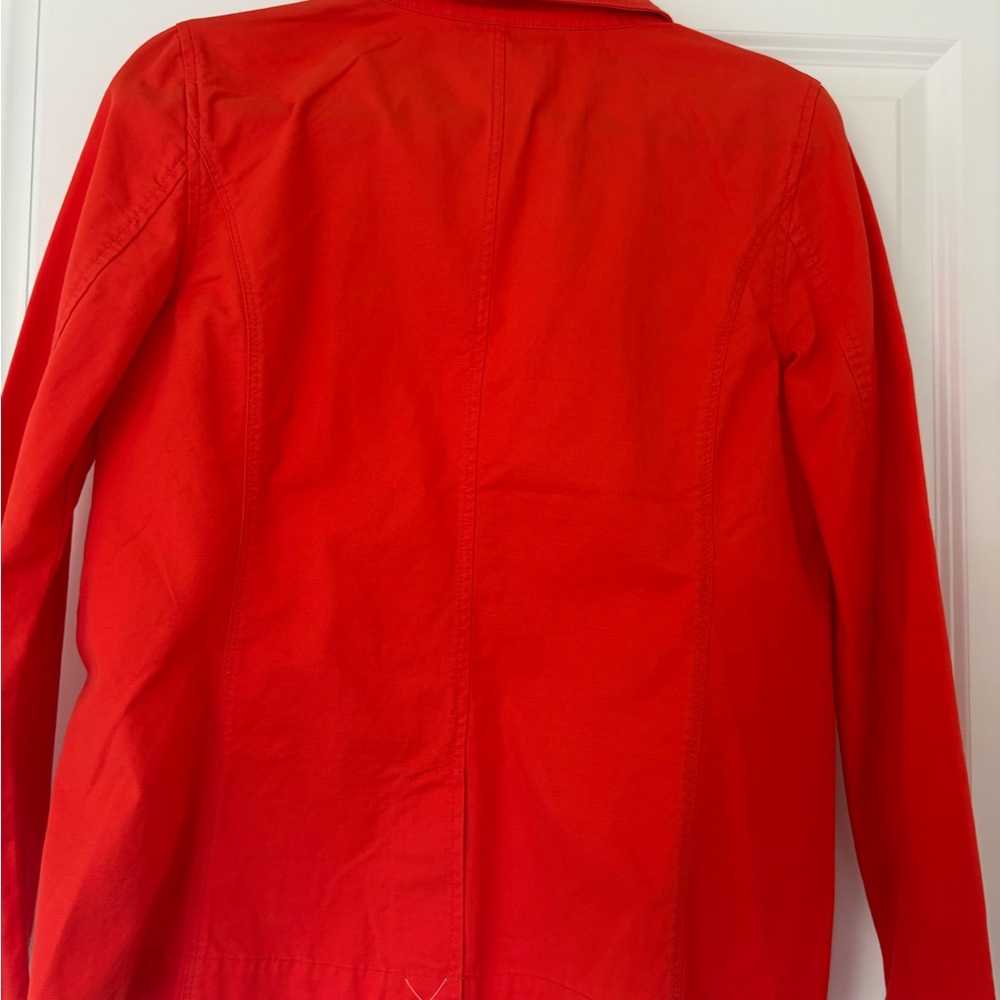 Talbots Bright Red Utility Button-Front Jacket - Picture 4 of 4